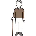 Senior Man With Cane SVG Icon